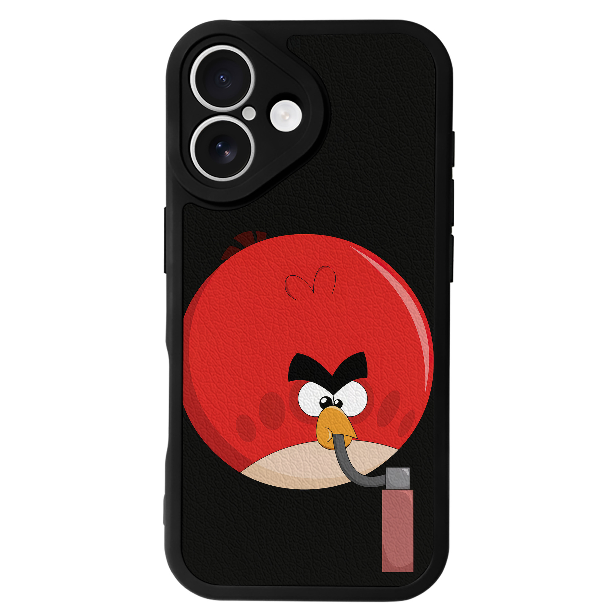 （画像用） Angry Birds アングリーバード 【iPhone 16シリーズ対応】シリコンスマホケース（レザー調） 材質：シリコン